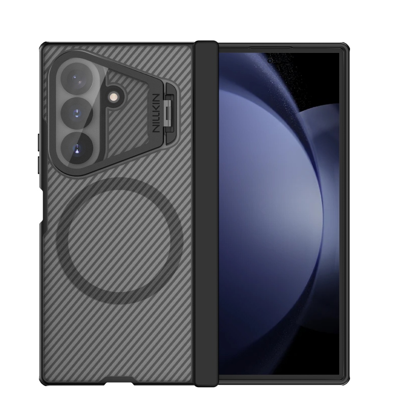 Nillkin CamShield Prop Magnetic (átlátszó lencse) hátsó tok a Samsung Galaxy Z Fold 8 Ultra-hoz, átlátszó fekete