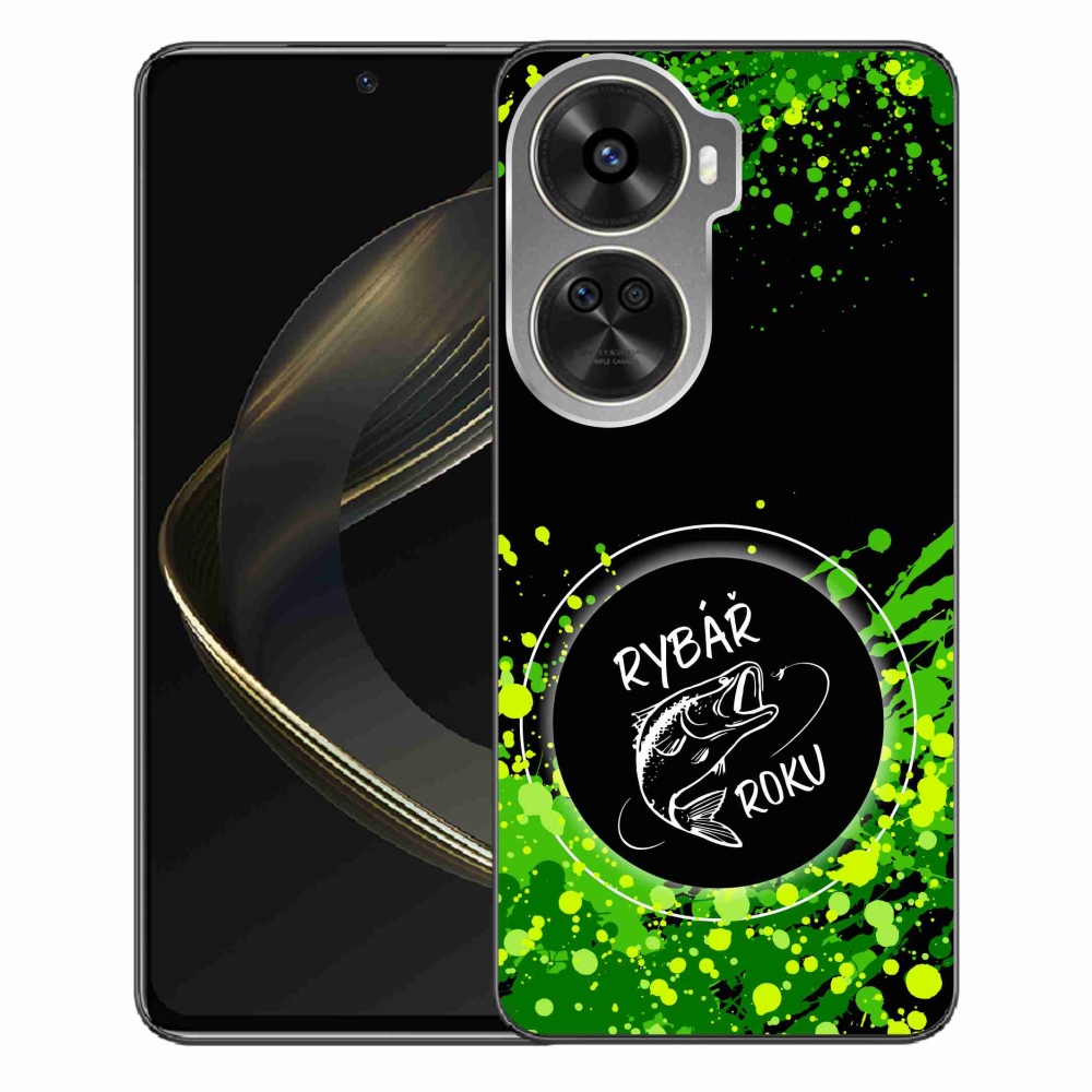 Gél borító mmCase a Huawei Nova 12 SE-n - az év halászának fekete háttere