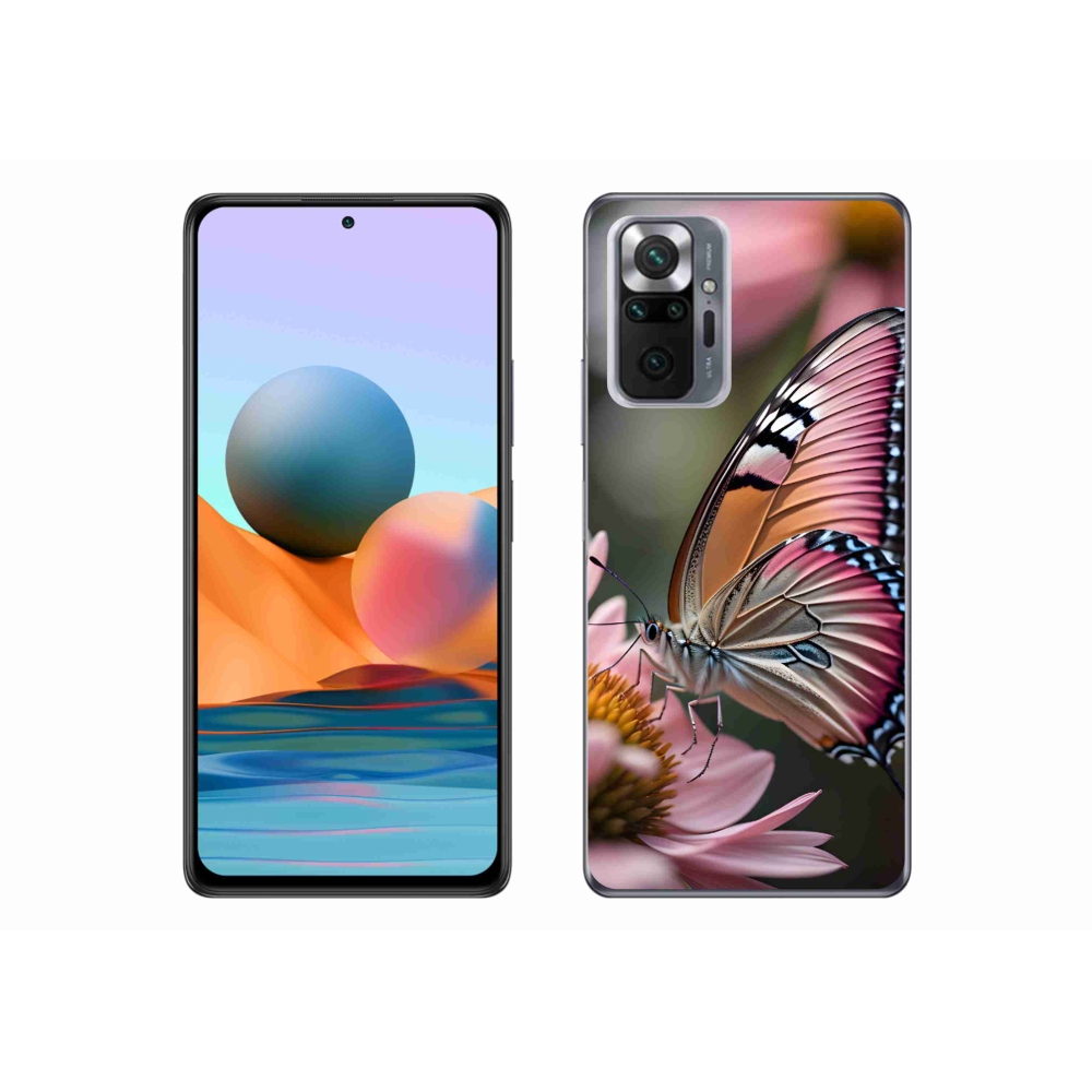 Gél borítás mmCase a Xiaomi Redmi Note 10 Pro számára - színes pillangó