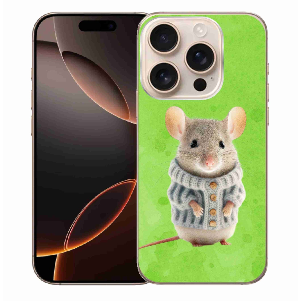 Gél borítás mmCase iPhone 16 Pro Max készülékhez - egér pulóverben