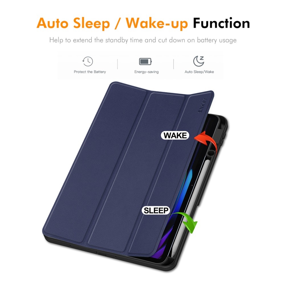 ENK intelligens pozicionáló tok Xiaomi Pad 7/7 Pro táblagéphez - sötétkék