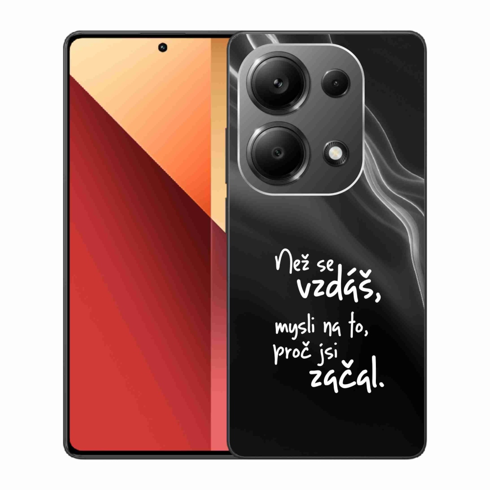 Gél borítás mmCase a Xiaomi Redmi Note 13 Pro 4G/Poco M6 Pro - idézet 2 fekete háttérrel
