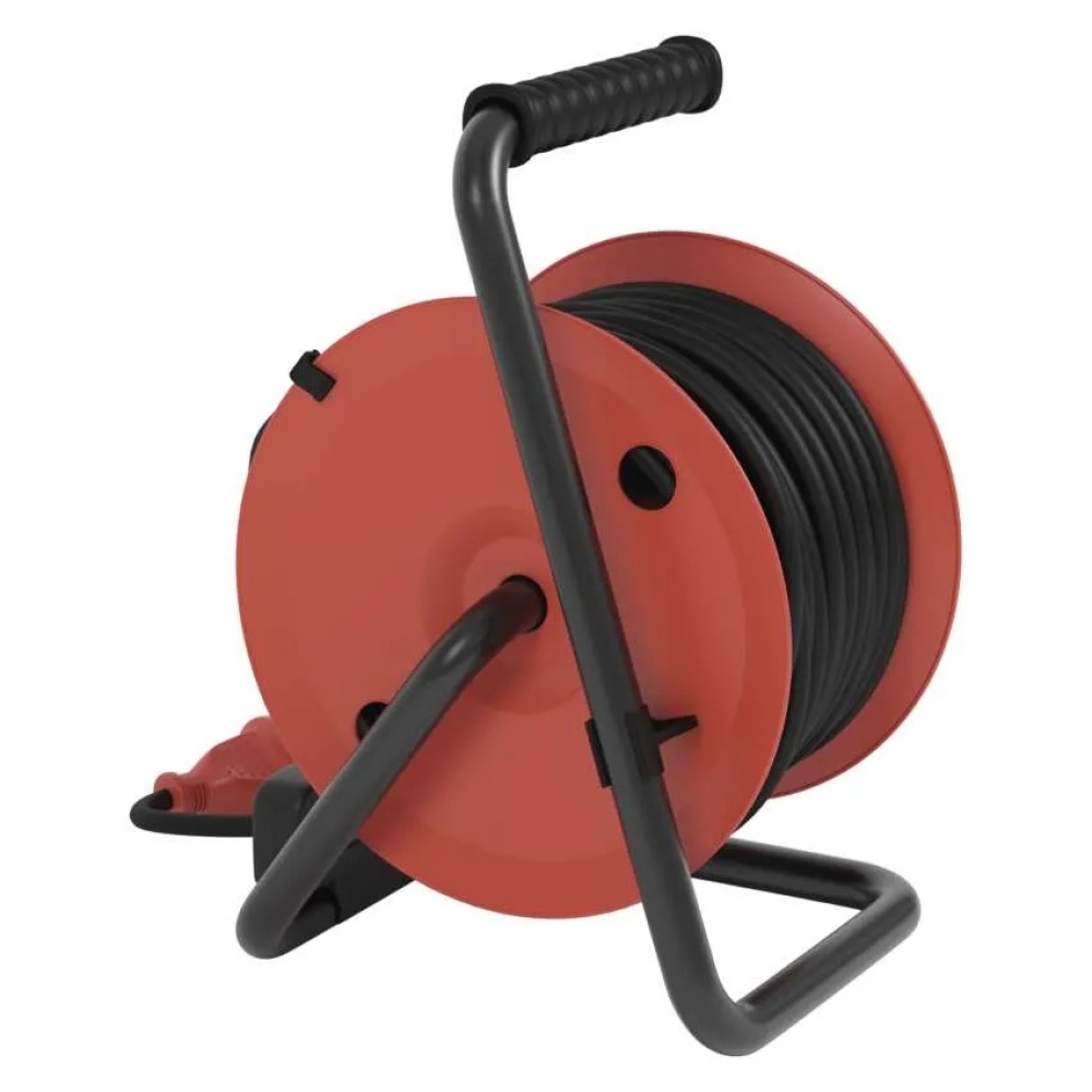 Kültéri hosszabbító kábel dobon 25 m / 4 aljzat / gumi / 230 V / 1,0 mm2 / IP44