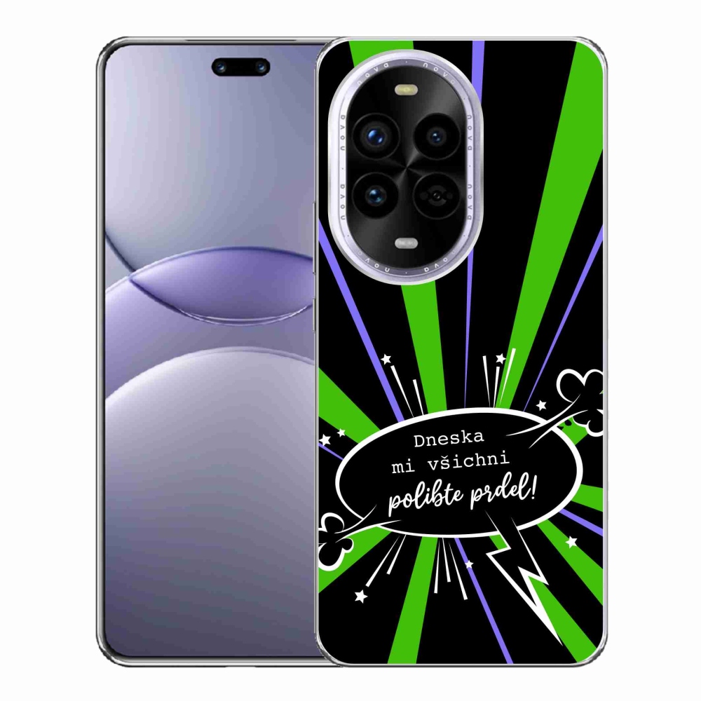 Gél borító mmCase a Huawei Nova 13 Pro 5G számára - vicces szöveg 15 fekete háttérrel