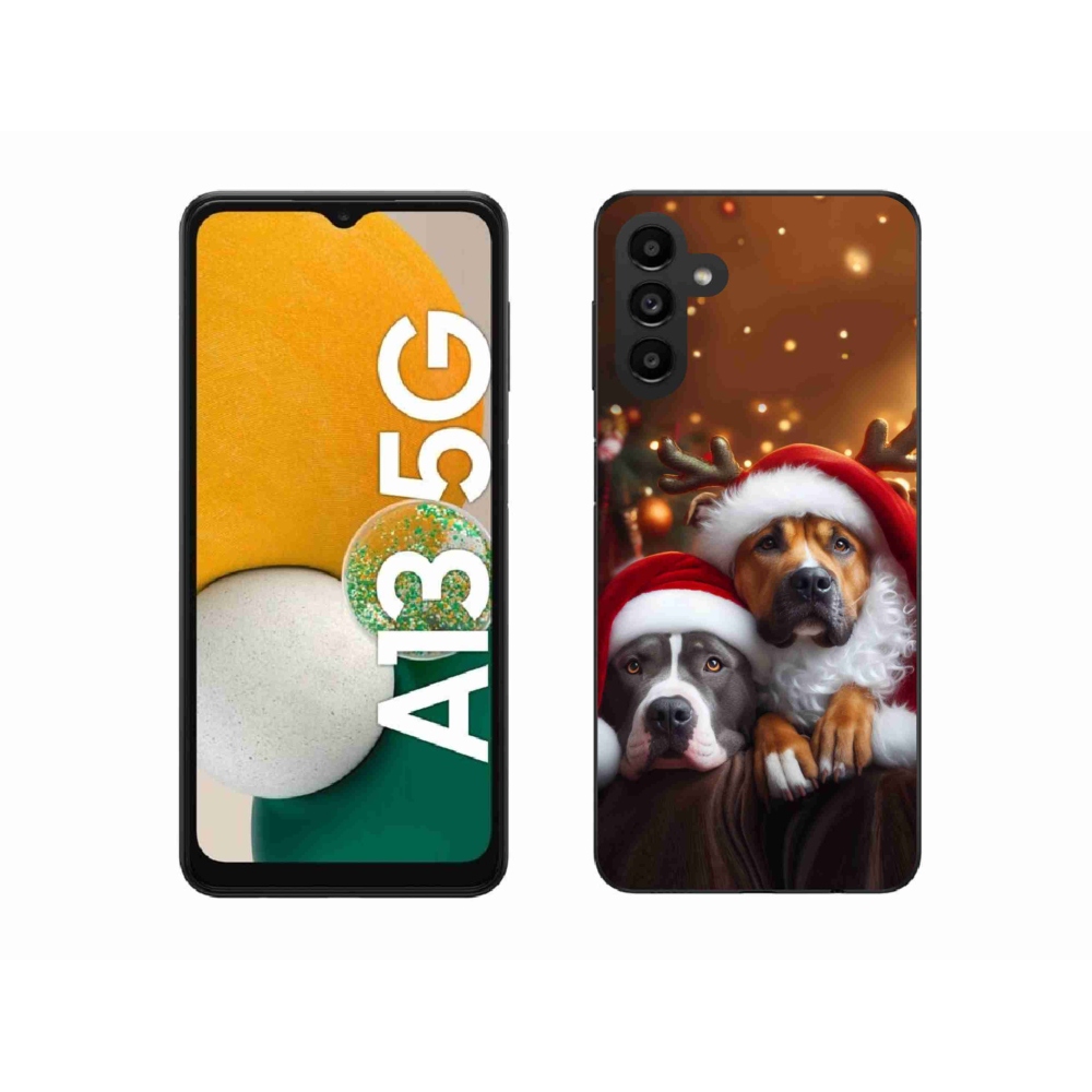 Gél borítás mmCase Samsung Galaxy A13 5G - Karácsonyi kutyák