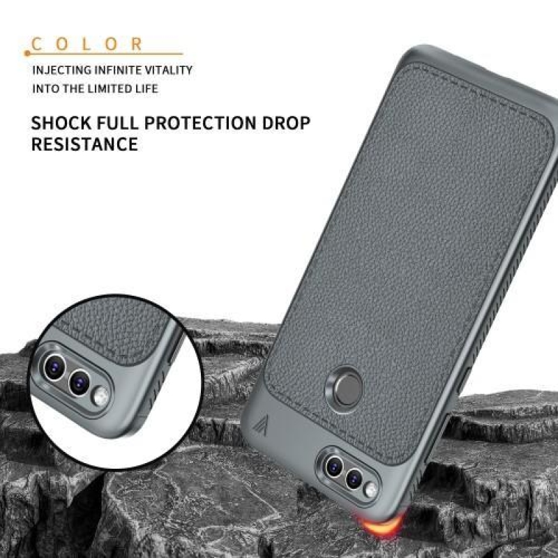 IVS tartós zselés tok texturált hátlappal Honor 7X készülékhez - szürke