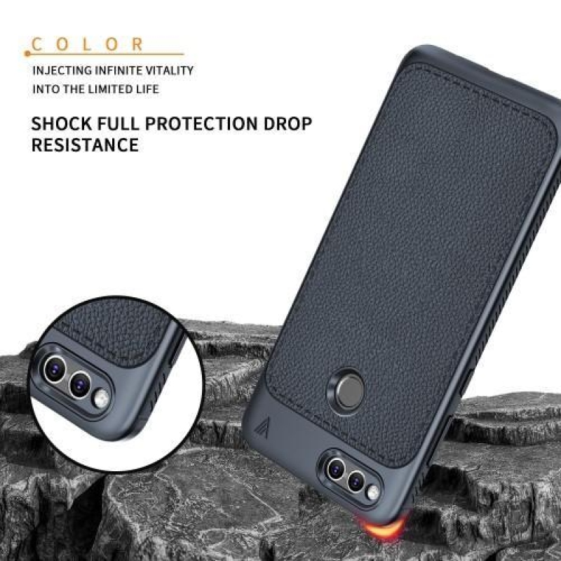 IVS tartós zselés tok texturált hátlappal Honor 7X készülékhez - sötétkék