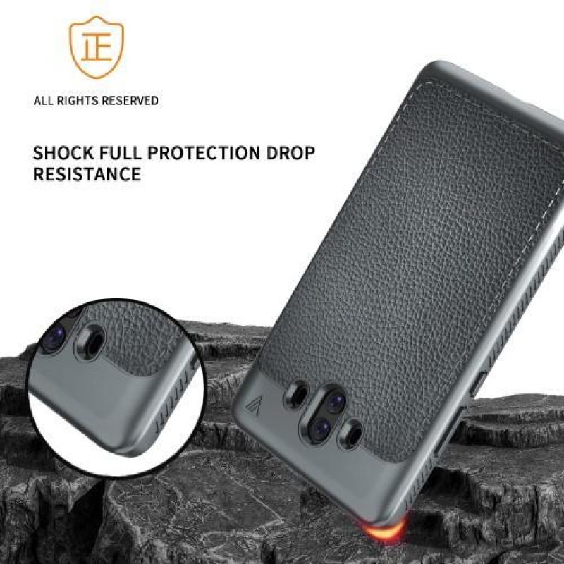 IVS tartós zselés tok texturált hátlappal Huawei Mate 10 készülékhez - szürke