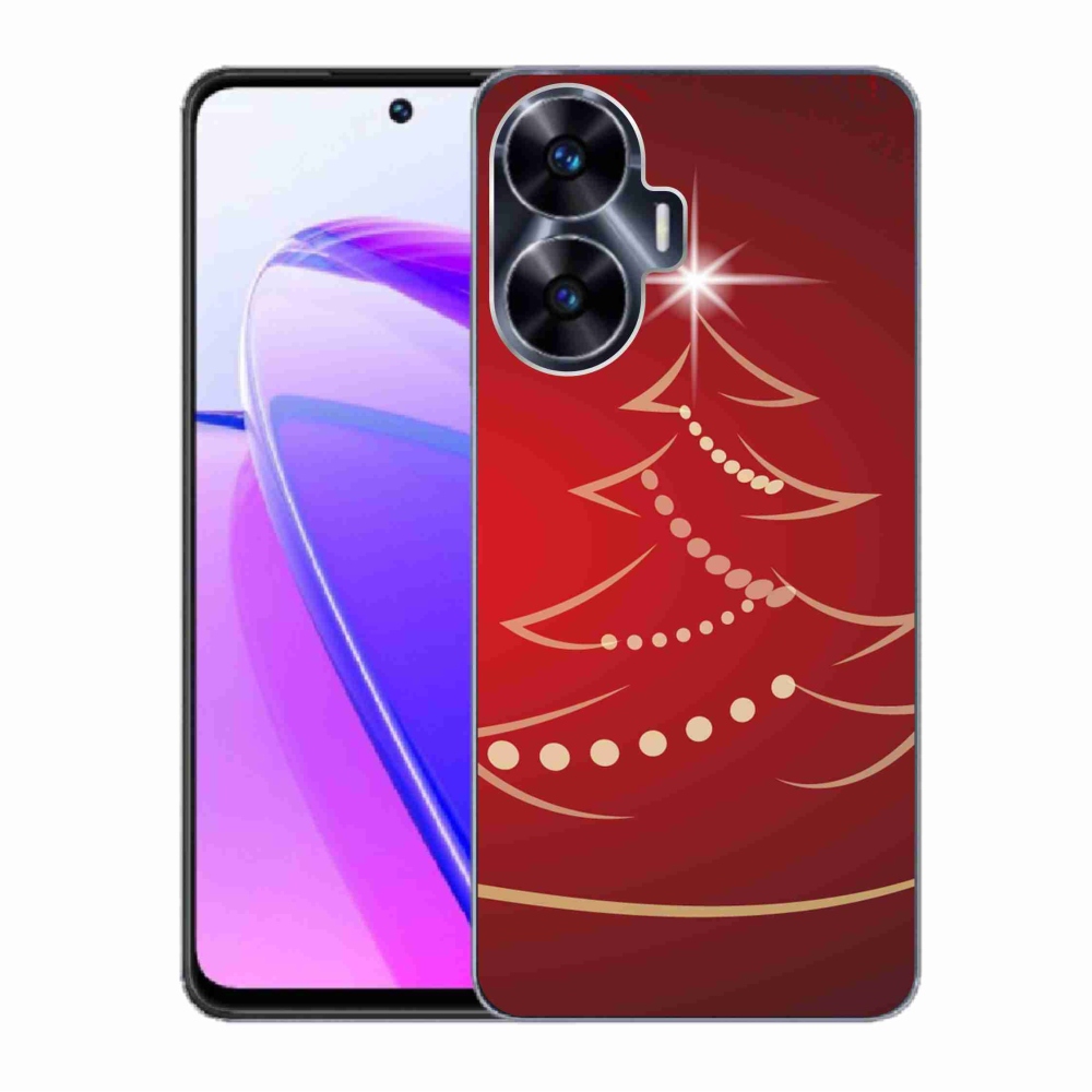 Gél borító mmCase a Realme C55 készülékhez - karácsonyfa karikatúra