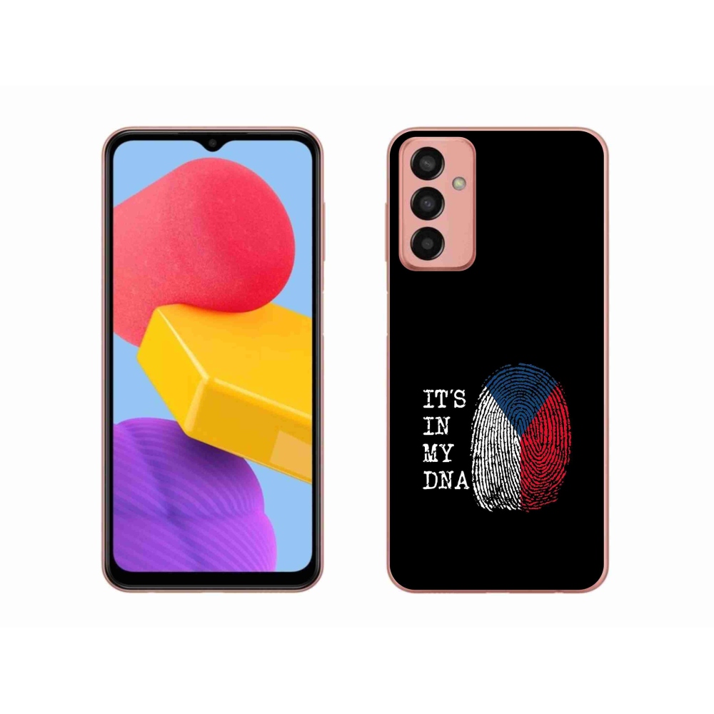 Gél borító mmCase Samsung Galaxy M13 - zászlós ujjlenyomat fekete háttérrel