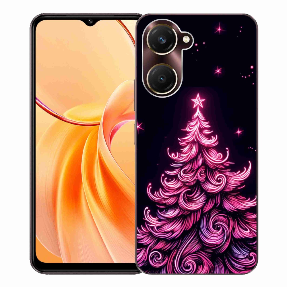 Gél borítás mmCase a Vivo Y28s 5G-hez - neon karácsonyfa 2