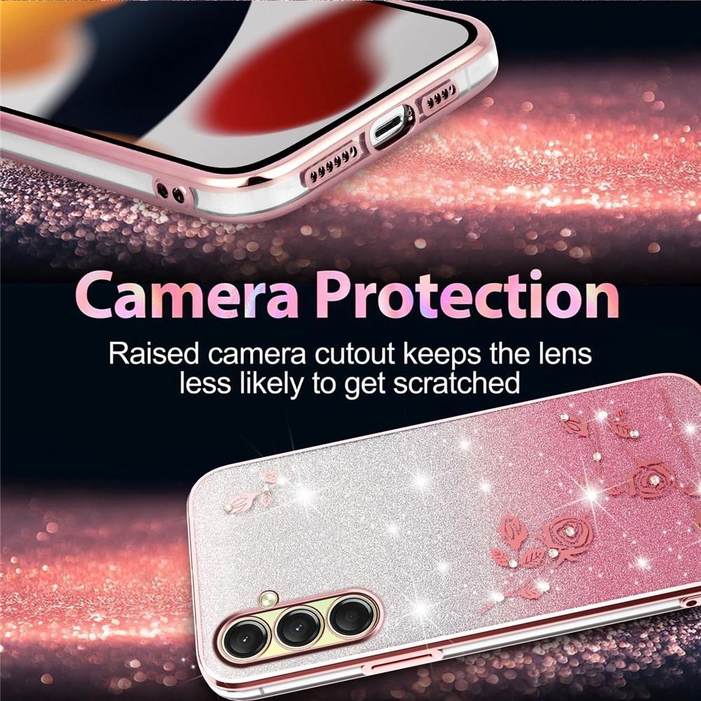 KADEM csillogó zselés tok Samsung Galaxy A17 4G/5G - rózsaarany