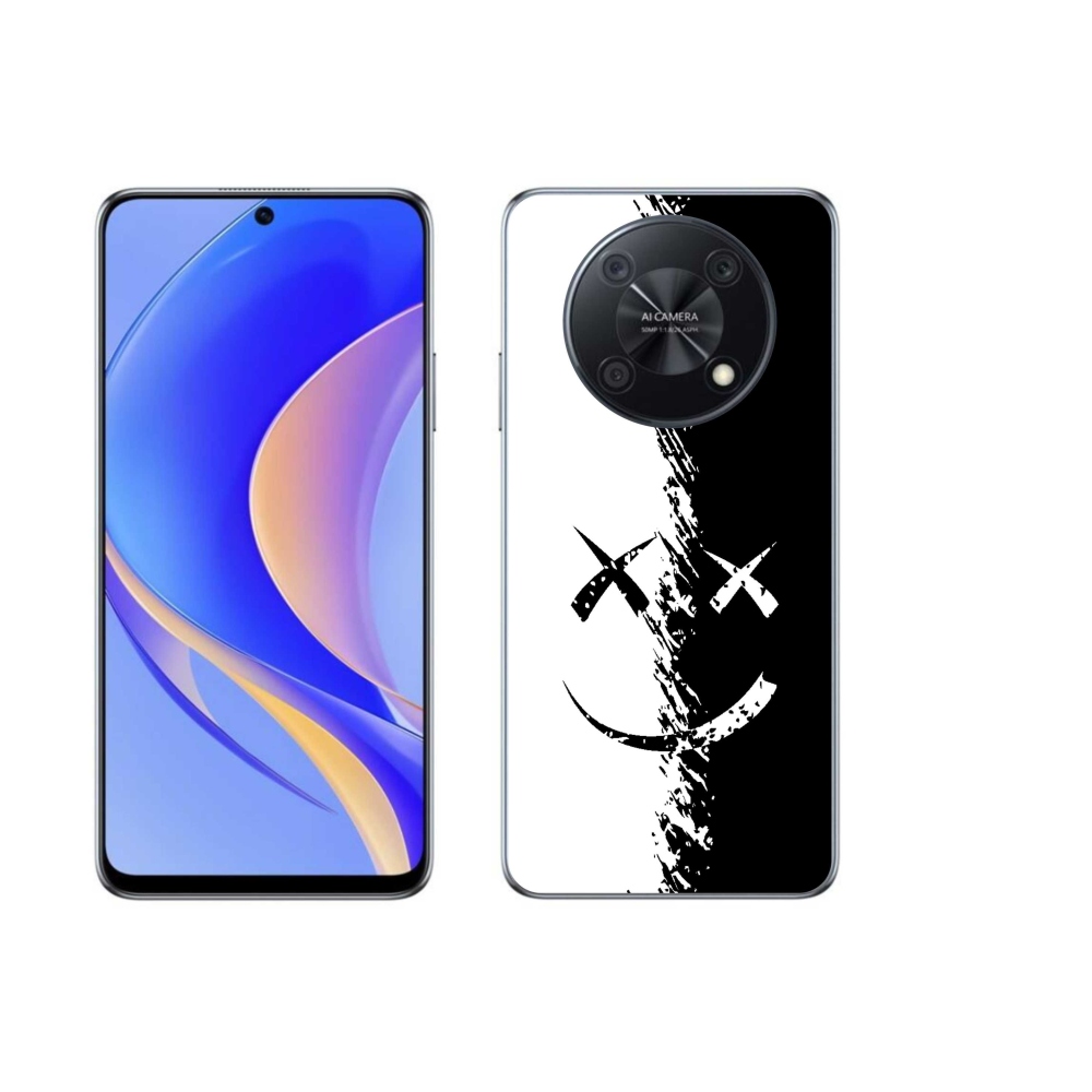 Gél borító mmCase a Huawei Nova Y90-en - fekete-fehér mosolygó