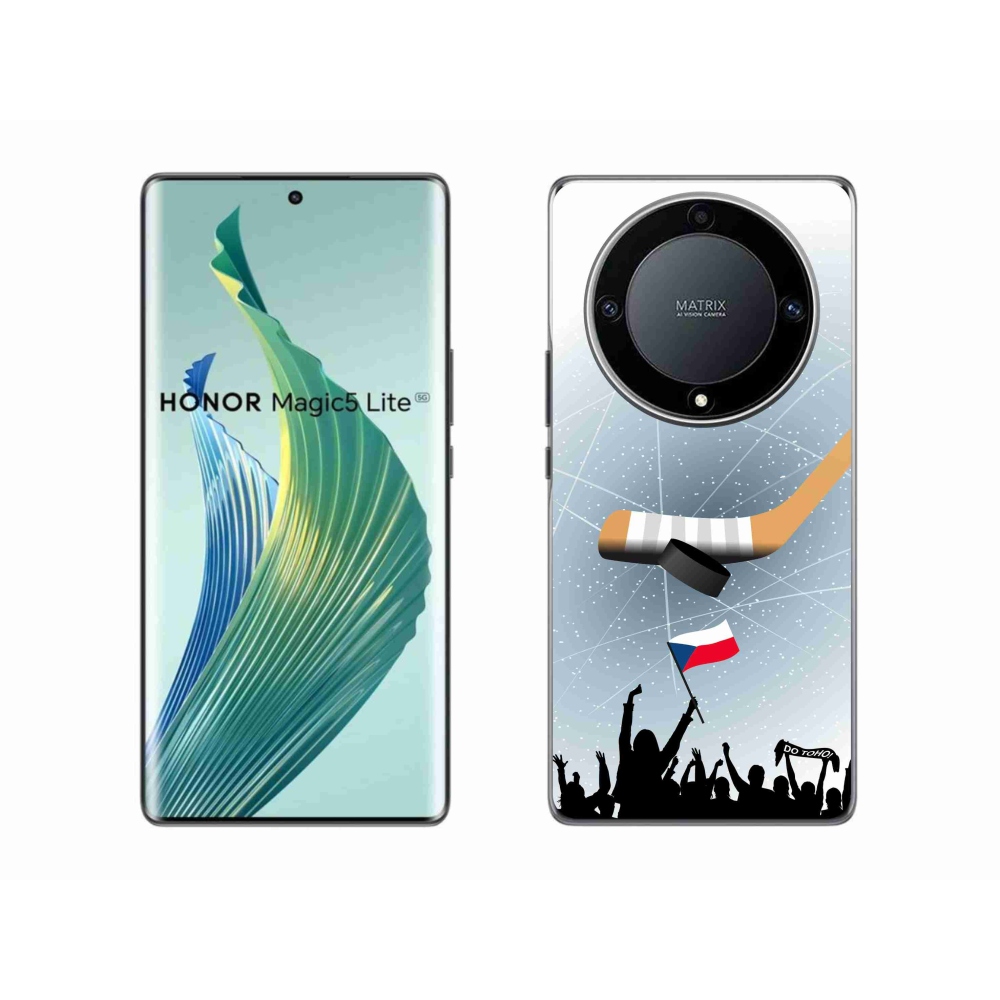 Zselés borítás mmCase a Honor Magic 5 Lite 5G számára - hoki rajongóknak