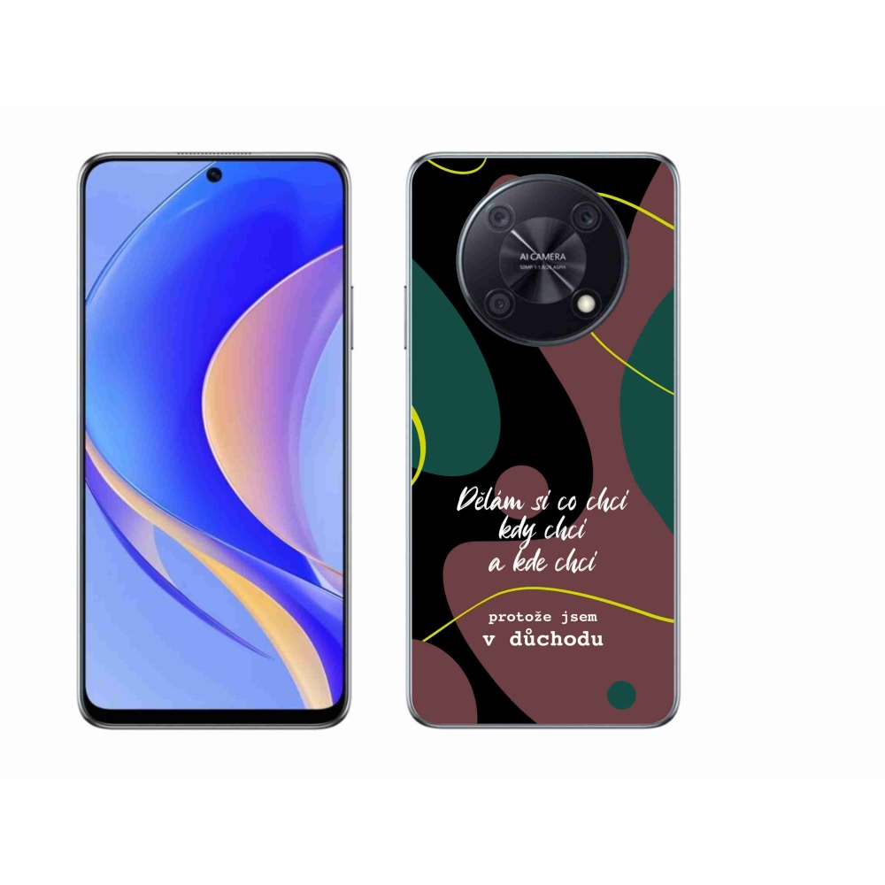 Gél borító mmCase a Huawei Nova Y90 készülékhez - vicces szöveg 10 fekete háttér