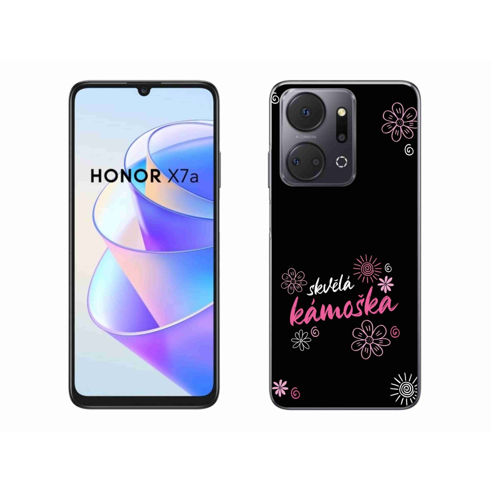 Gél borító mmCase a Honor X7a számára - nagyszerű haver fekete háttérrel