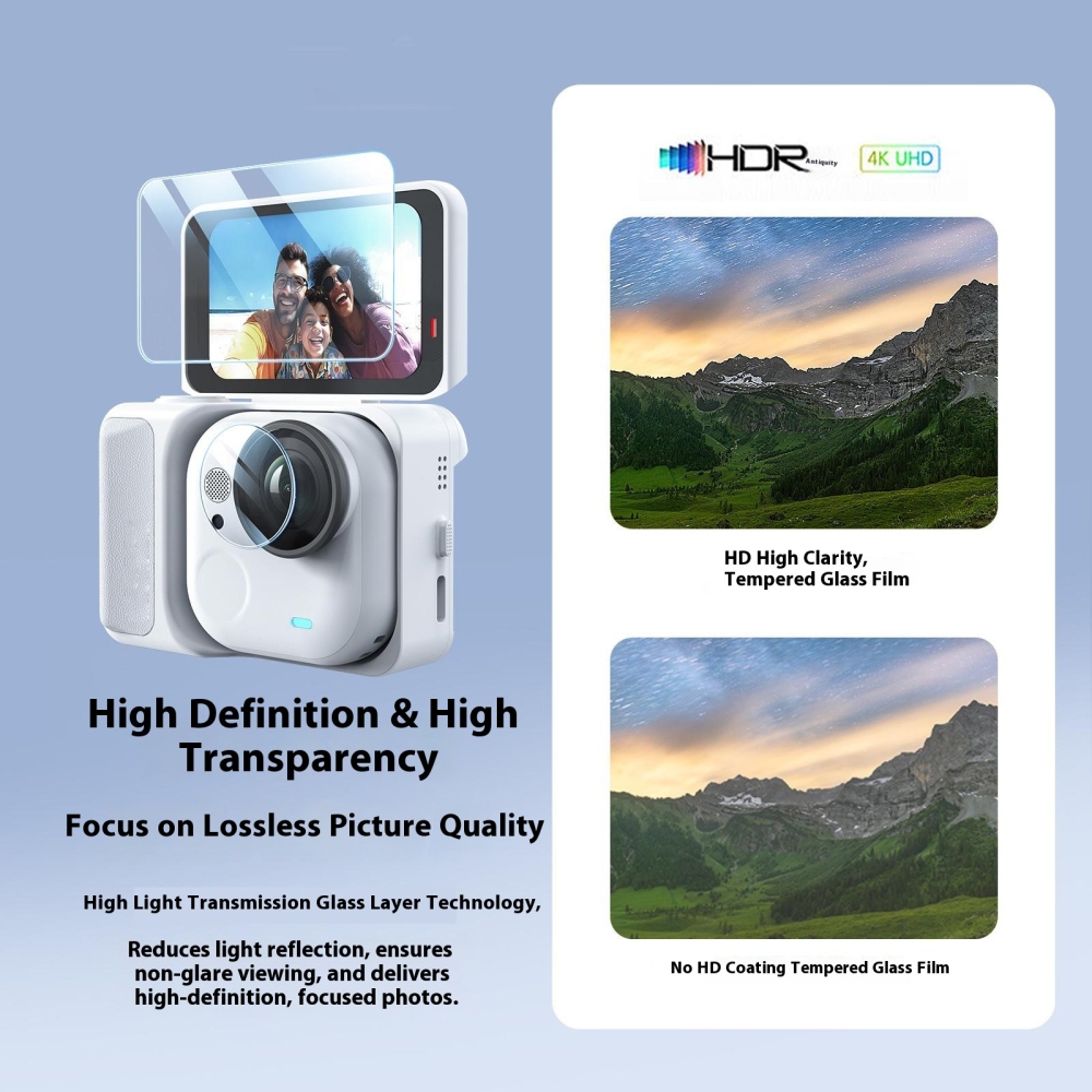 AMAGISN 9H edzett üveg kijelzőhöz és lencséhez Insta360 GO Ultra készülékhez