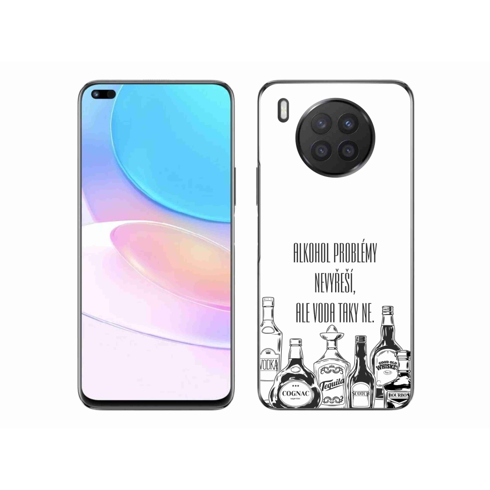 Gél borító mmCase a Huawei Nova 8i számára - vicces szöveg fehér háttérrel