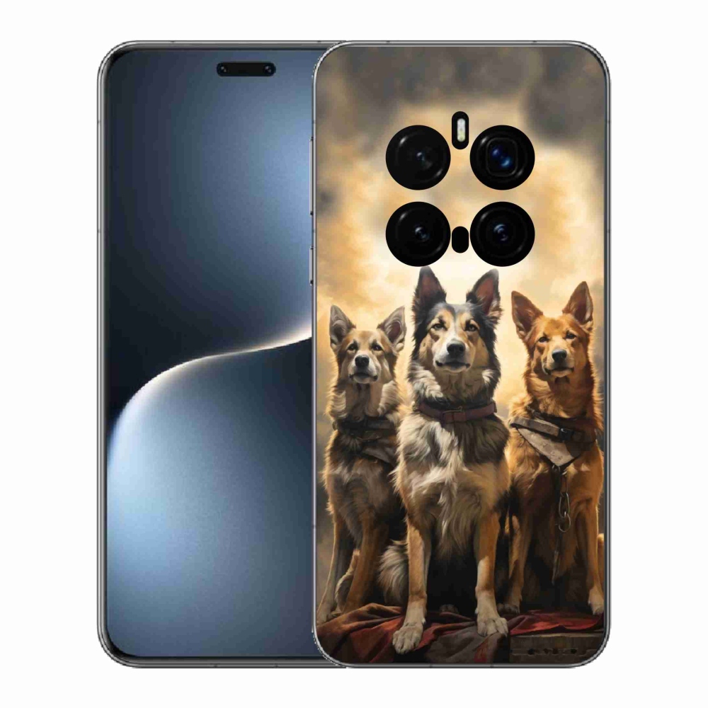 Zselés borítás mmCase a Honor Magic 7 Pro 5G számára - három kutya
