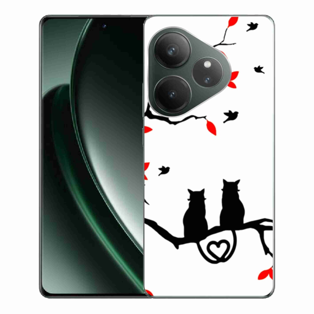 Gél borítás mmCase a Realme GT 6 5G/GT 6T 5G számára - macska szeretet