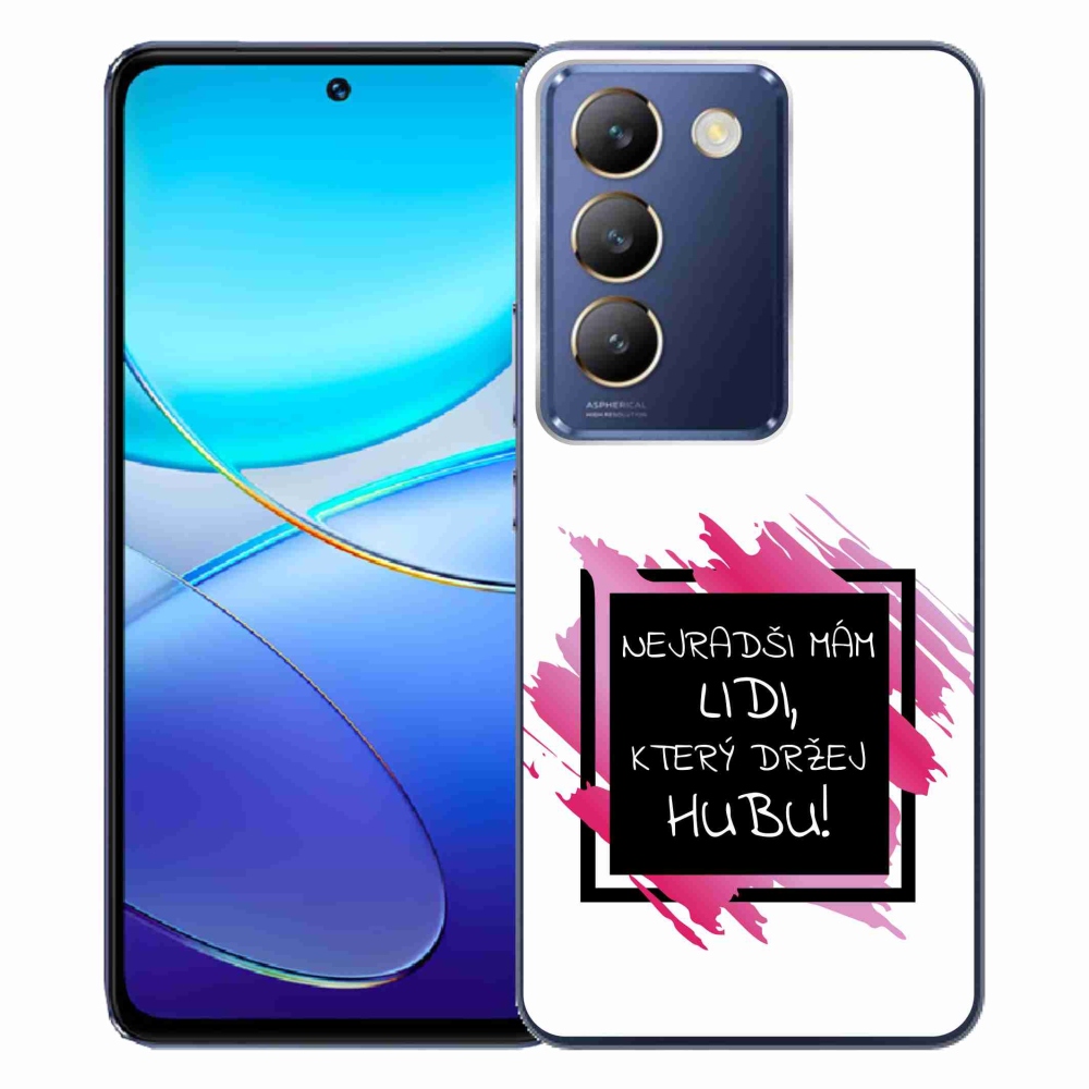 Gél borító mmCase Vivo V40 SE 4G/5G - vicces szöveg 7 fekete és fehér háttérrel