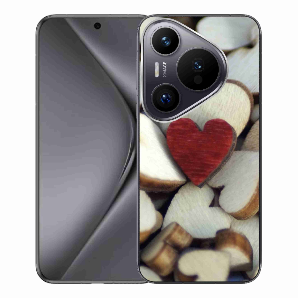 Gél borítás mmCase a Huawei Pura 70 Pro készülékhez - gravírozott piros szív