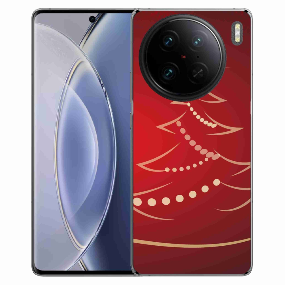 Gél borítás mmCase a Vivo X90 Pro számára - karácsonyfa karikatúra