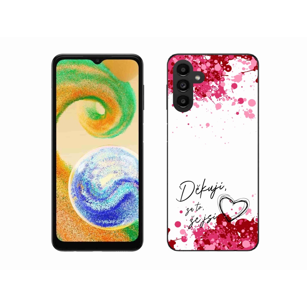 Zselés borító mmCase Samsung Galaxy A04s (164.7x76.7x9.1mm) - text in love 2 fehér háttérrel