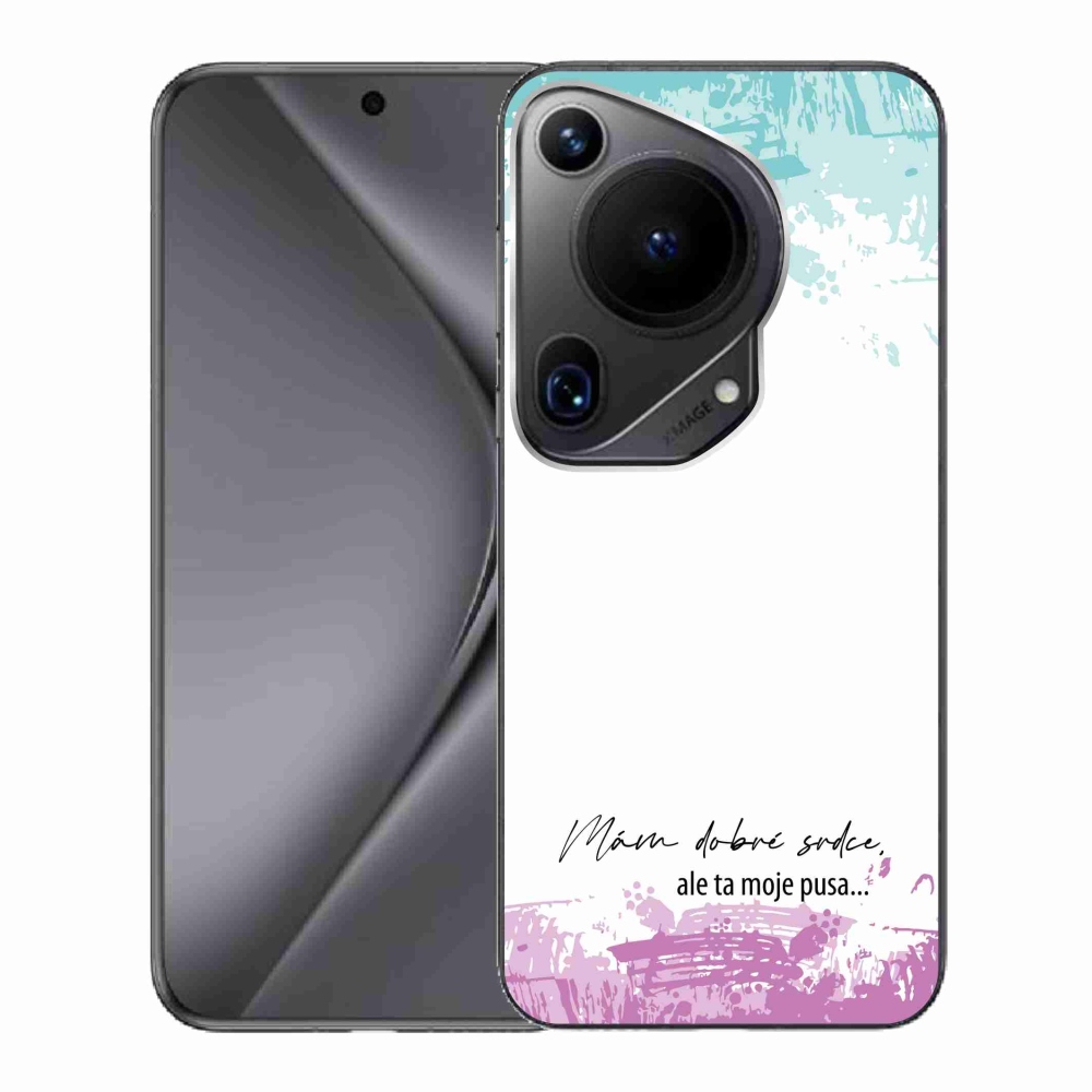 Gél borító mmCase a Huawei Pura 70 Ultra készülékhez - vicces szöveg 3 fehér háttér