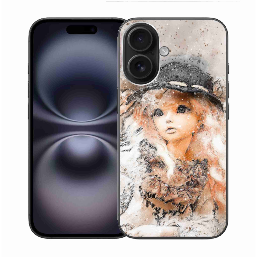Gél borítás mmCase iPhone 16 készülékhez - lány sapkával