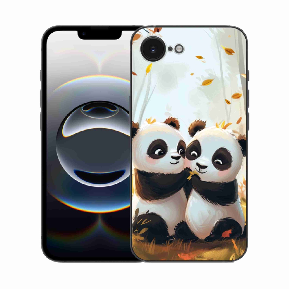 Zselés borítás mmCase iPhone 16e készülékhez - pandák