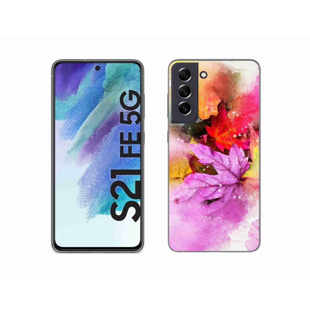 Zselés borítás mmCase Samsung Galaxy S21 FE 5G - színes levelek