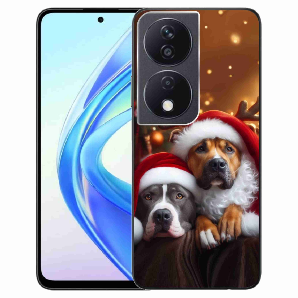 Gél borító mmCase a Honor X7b/Honor 90 Smart számára - Karácsonyi kutyák