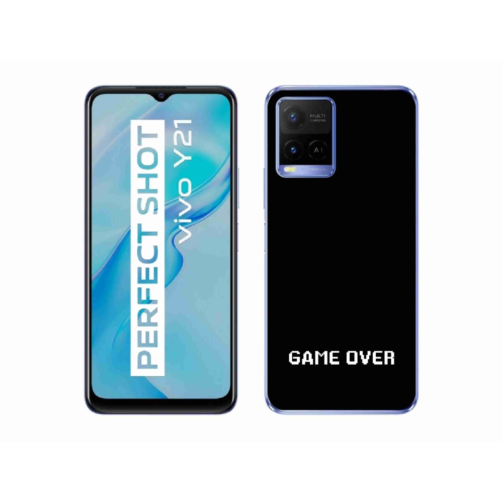 Gél borító mmCase a Vivo Y21/Y21s/Y33s készülékhez - játék fekete háttérrel