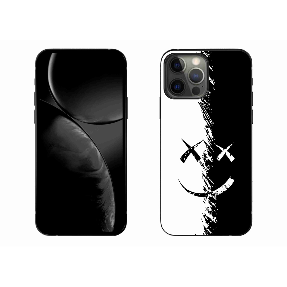 Zselés borítás mmCase iPhone 13 Pro Max 6.7 készülékhez - fekete és fehér mosolygó