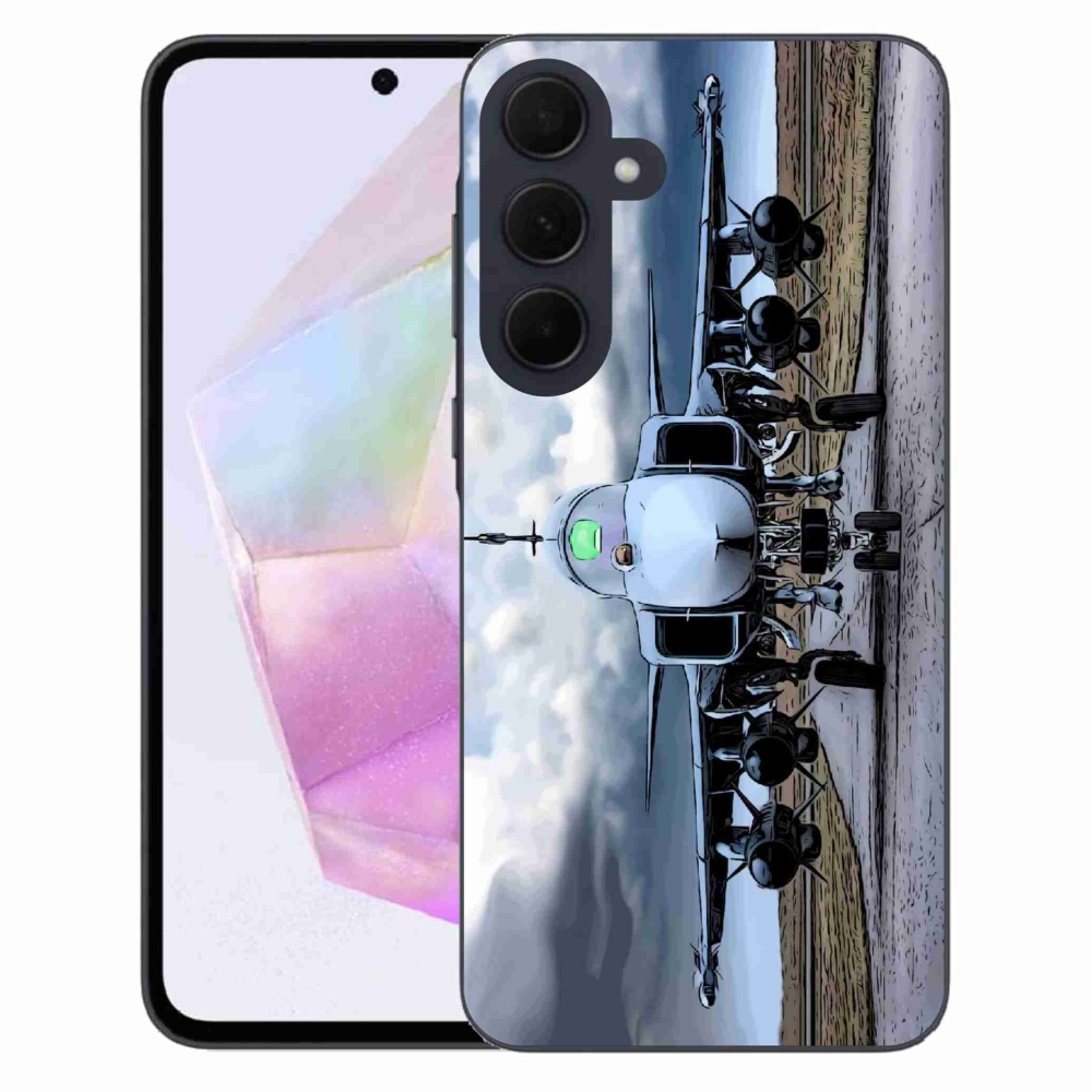 Gél borítás mmCase Samsung Galaxy A35 5G - katonai repülőgépekhez