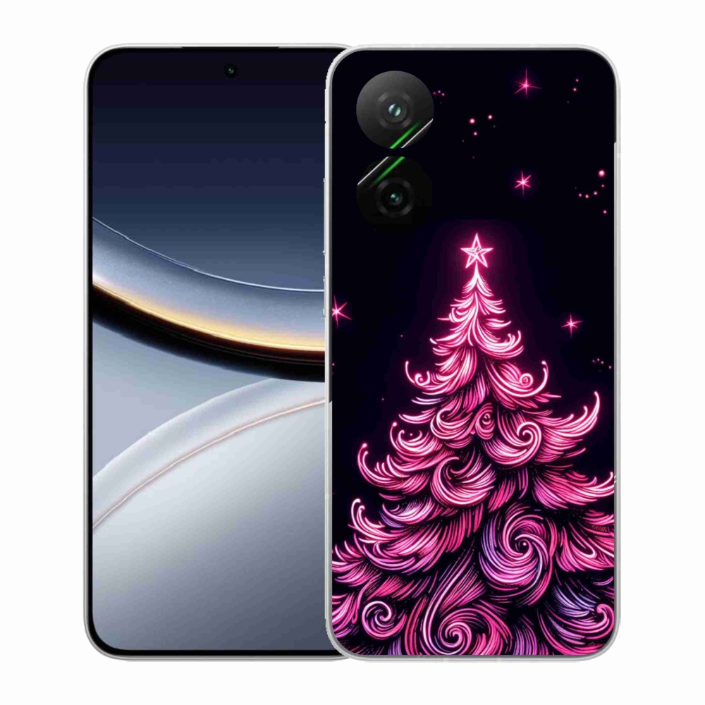 Gél borítás mmCase a Xiaomi Poco F7 5G-hez - neon karácsonyfa 2