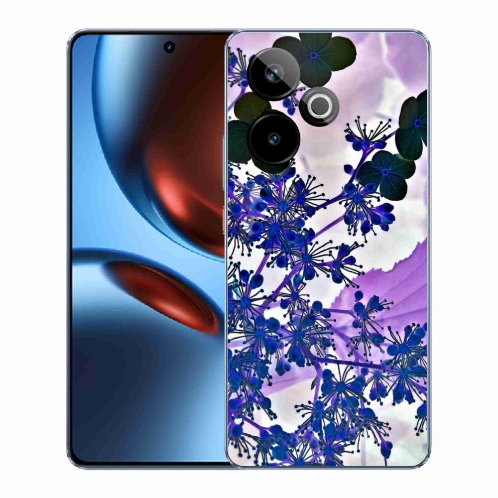 Rugalmas zselés tok mmCase képpel a Realme GT 7 5G/GT 7T 5G számára - hortenziavirág