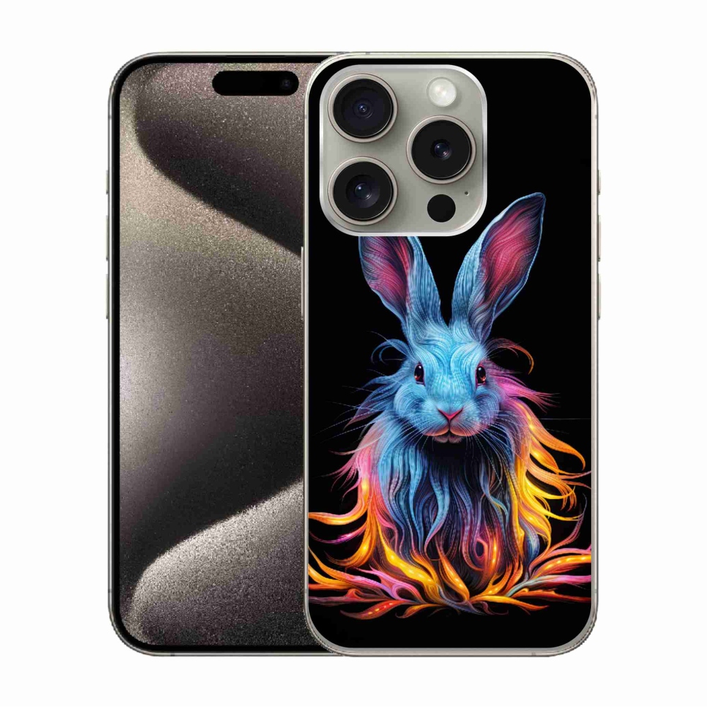 Gél borítás mmCase iPhone 15 Pro készülékhez - absztrakt nyúl