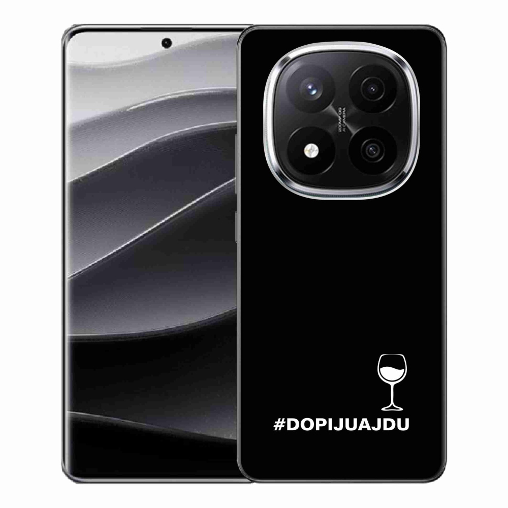 Gél borítás mmCase a Xiaomi Redmi Note 14 Pro+ 5G - bor motívum fekete háttérrel