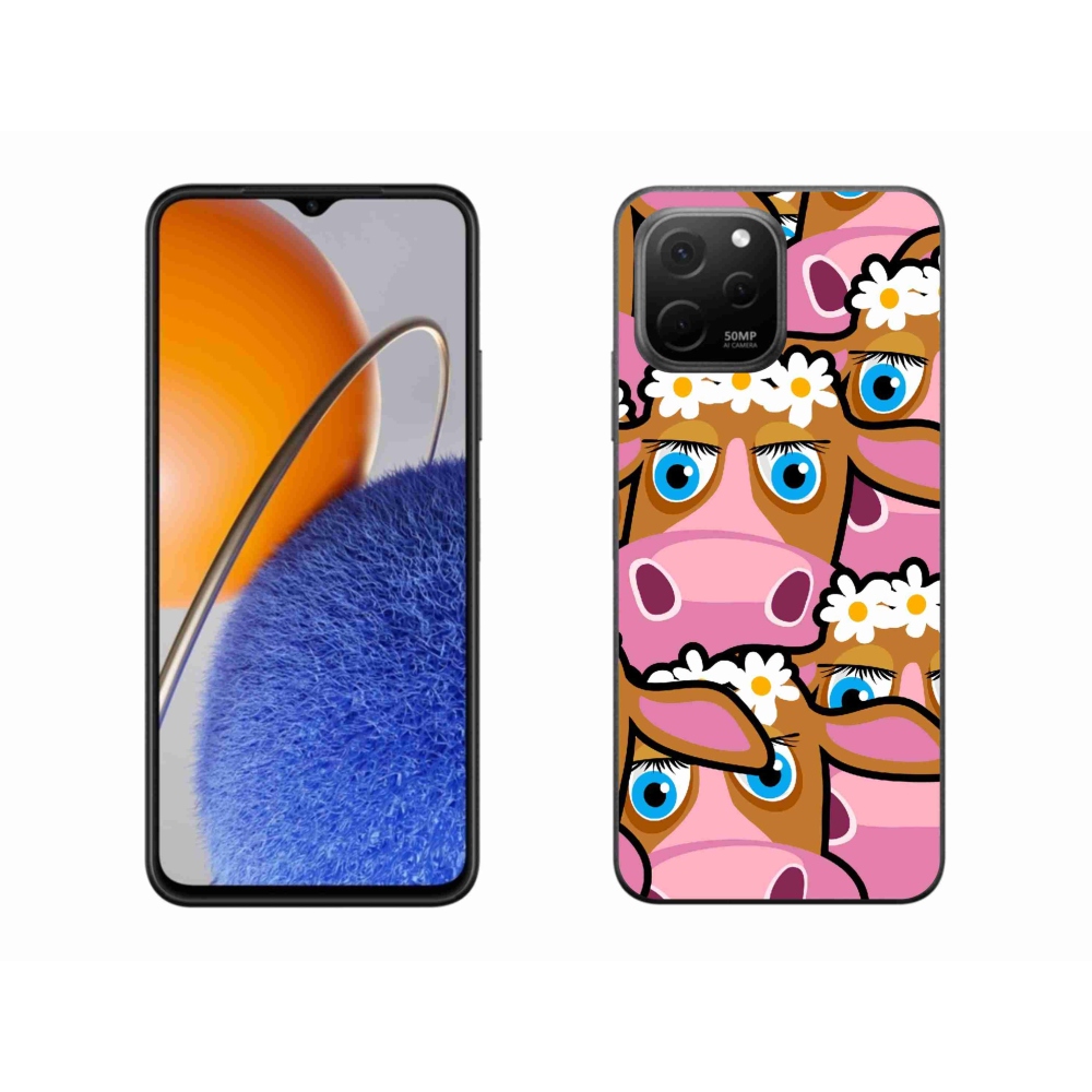 Gél borítás mmCase a Huawei Nova Y61 készülékhez - karikatúrás tehenek