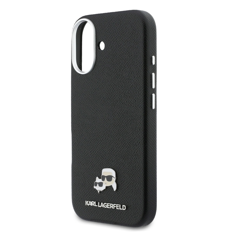 Karl Lagerfeld PU Karl és Choupette fejek Tű MagSafe hátlap iPhone 17 fekete