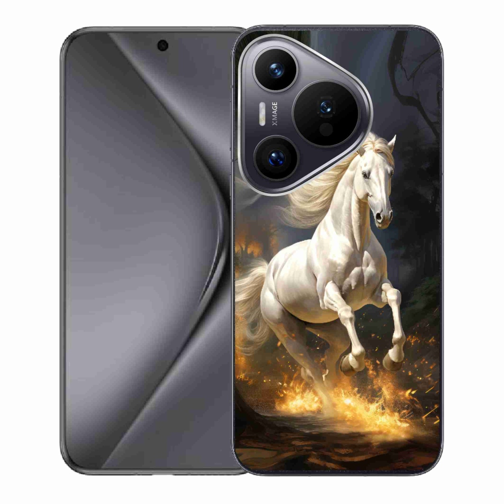 Zselés borítás mmCase a Huawei Pura 70-hez - fehér ló 2