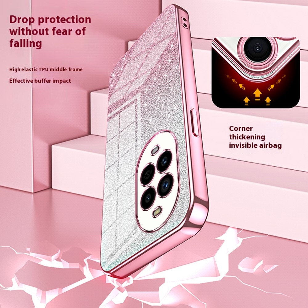 Vágott zselés csillogó tok a Huawei Nova 13 Pro 5G számára - rózsaszín