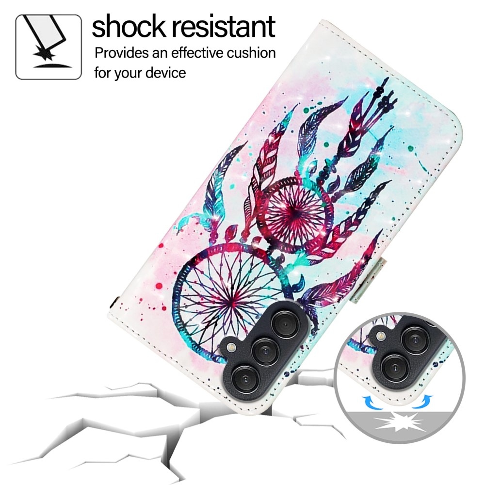 Patte könyv tok Samsung Galaxy M55 5G-hez - színes álomfogó