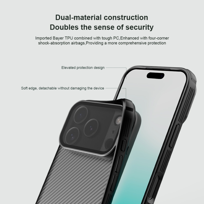 Nillkin CamShield támasz hátsó borító Apple iPhone 17 Pro átlátszó fekete