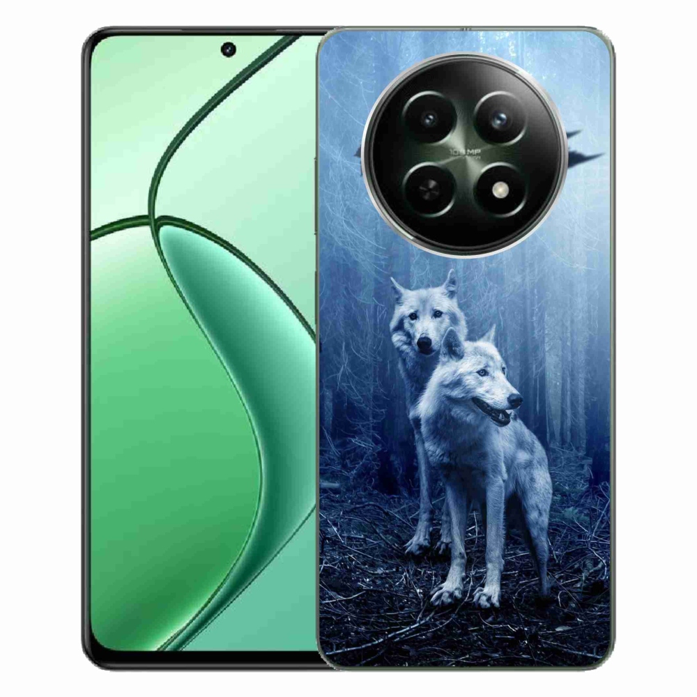 Gél borítás mmCase a Realme 12 5G/12x 5G számára - farkasok az erdőben