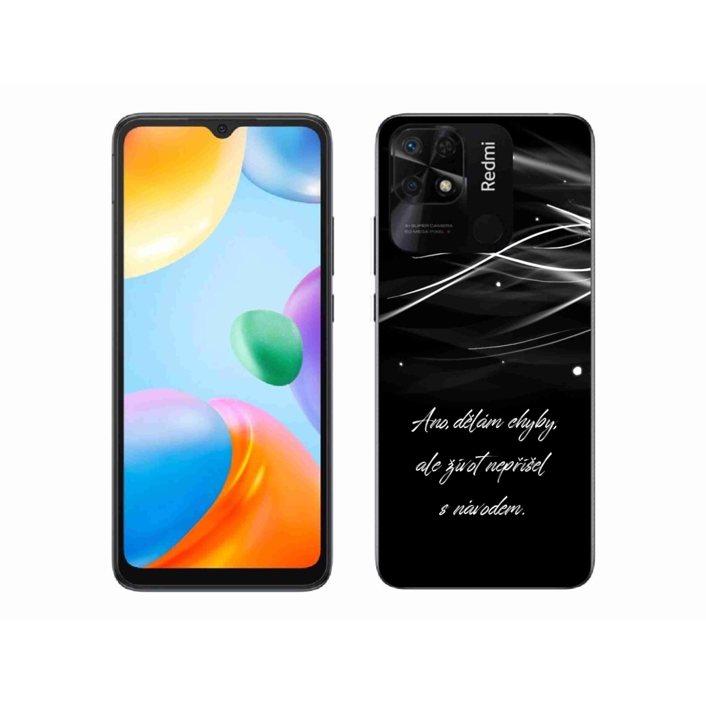 Gél borítás mmCase a Xiaomi Redmi 10C-hez - idézem fekete háttérrel