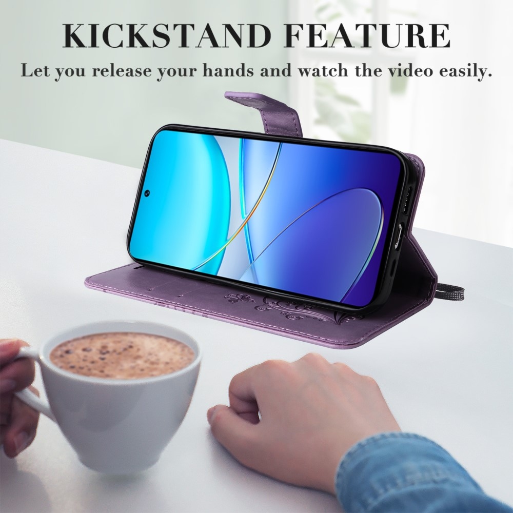 Nagy pillangó könyv tok a Vivo V40 SE 4G/5G-hez - lila