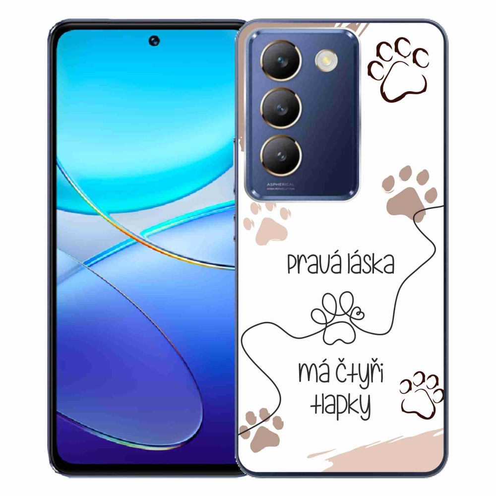 Gél borítás mmCase a Vivo V40 SE 4G/5G készülékhez - kutyamotívum 1 fehér háttér